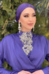 Gözde فستان سهرة حجاب بنفسجي
